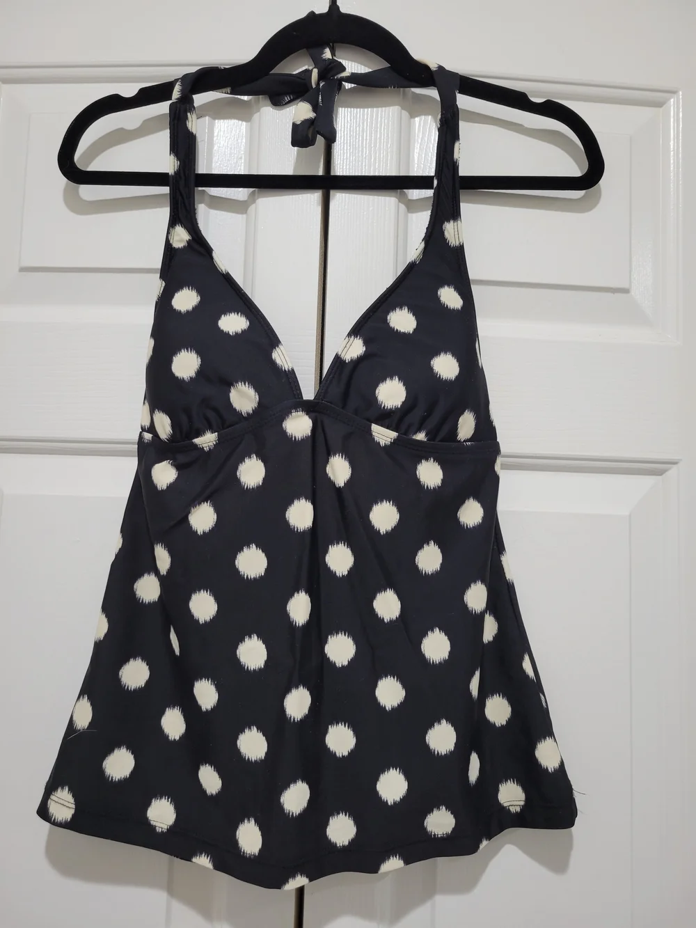Target Black and White Polka Dot Halter Tankini Top - Picture 2 of 5